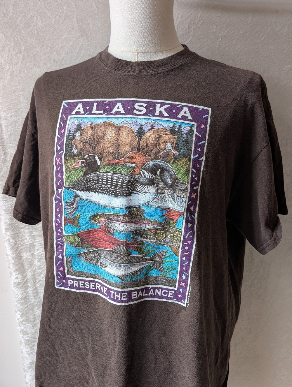 Ray Troll Artist Tee Sitka Alaska Preserve The Balance Men's Large